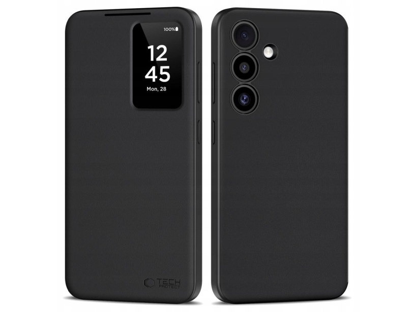 Tech-Protect Smart Wallet Cover Til Samsung Galaxy S25+ - Mat Sort