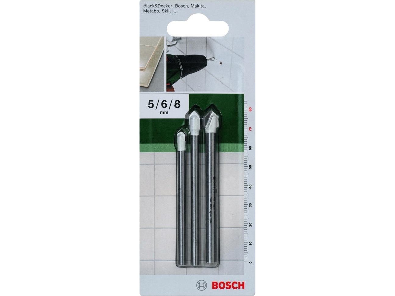 Bosch Fliseborsæt Expert 3 Dele 5/6/8mm Gl - 2609255588