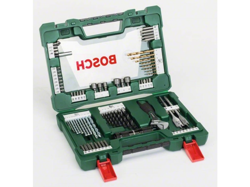 Bosch V-Line - Skruetrækker, Borebit Og Sokkelsæt - For Træ, Metal, Sten - Spadebit - Torx, Phillips, Pozidriv, Hex, Slot - 6 Mm, 7 Mm, 8 Mm, 9 Mm, 1