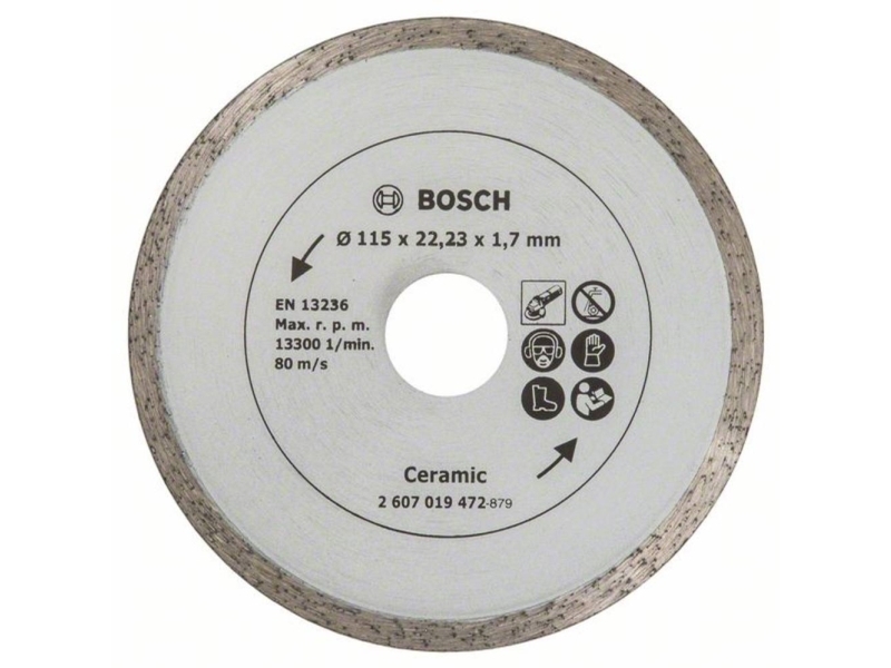 Bosch - Diamantskæreskive - For Keramik - 115 Mm - For Universalgrind 18V-75