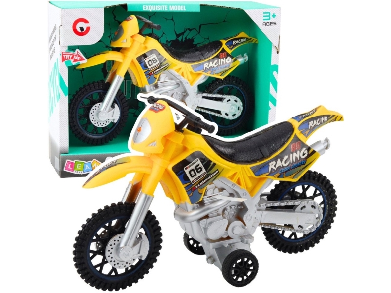 Lean Toys Žaislinis krosinis motociklas su šviesų ir garso efektais