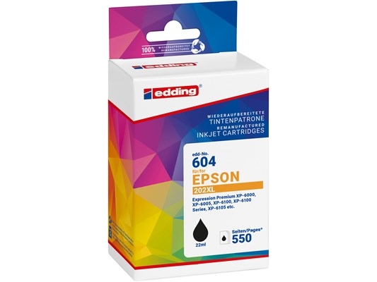 Edding Edd-604, Schwarz, 22 Ml, 1 Stück(E), 550 Seiten, Einzelpackung