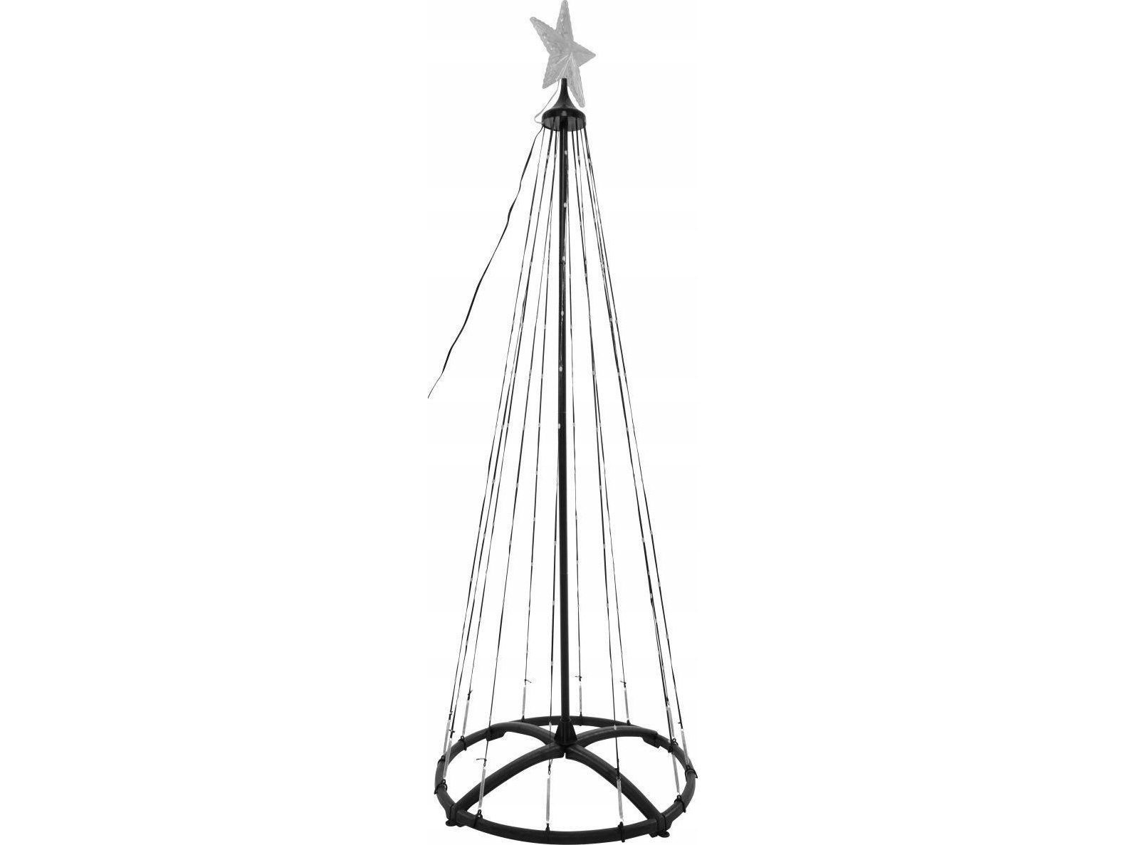 Christmas decoration CHOINKA DEKORACYJNA 154LED RGB 150CM BLACK