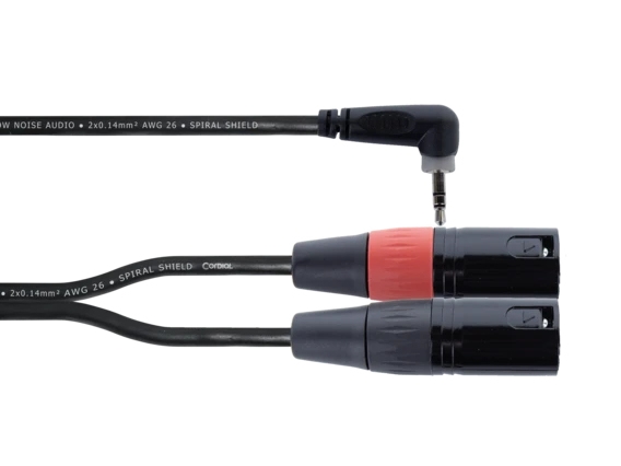 Cordial EY 3 WRMM, 3,5mm, Hankoppling, 2 x XLR (3-pin), Honkoppling, 3 m, Svart | TV, Ljud & Bild - Musikstudio - Kablar & Kontakter | GameStuff