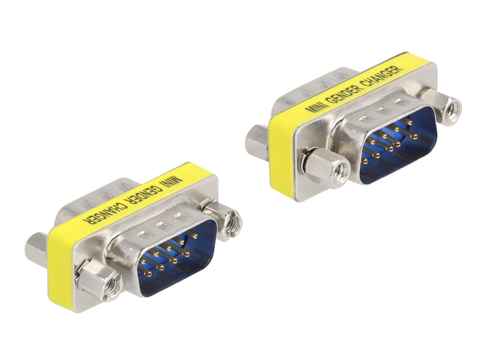 Delock - Gender-Changer (Omformer) - Db-9 (Han) Til Db-9 (Han) (Pakke Med 2)