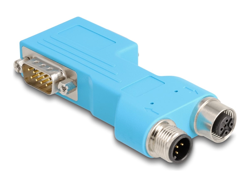 Delock - Seriel-Splitter - Db-9 Kan Skrues Til 5 Pin M12-A - 90° Stik, Can Bus Adapter - Blå