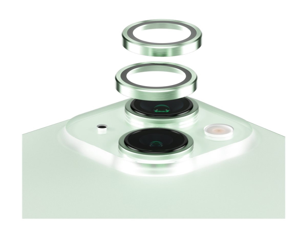 Panzerglass Hoops - Objektiv Beskyttelse For Mobiltelefon - Grøn - For Apple Iphone 15, 15 Plus