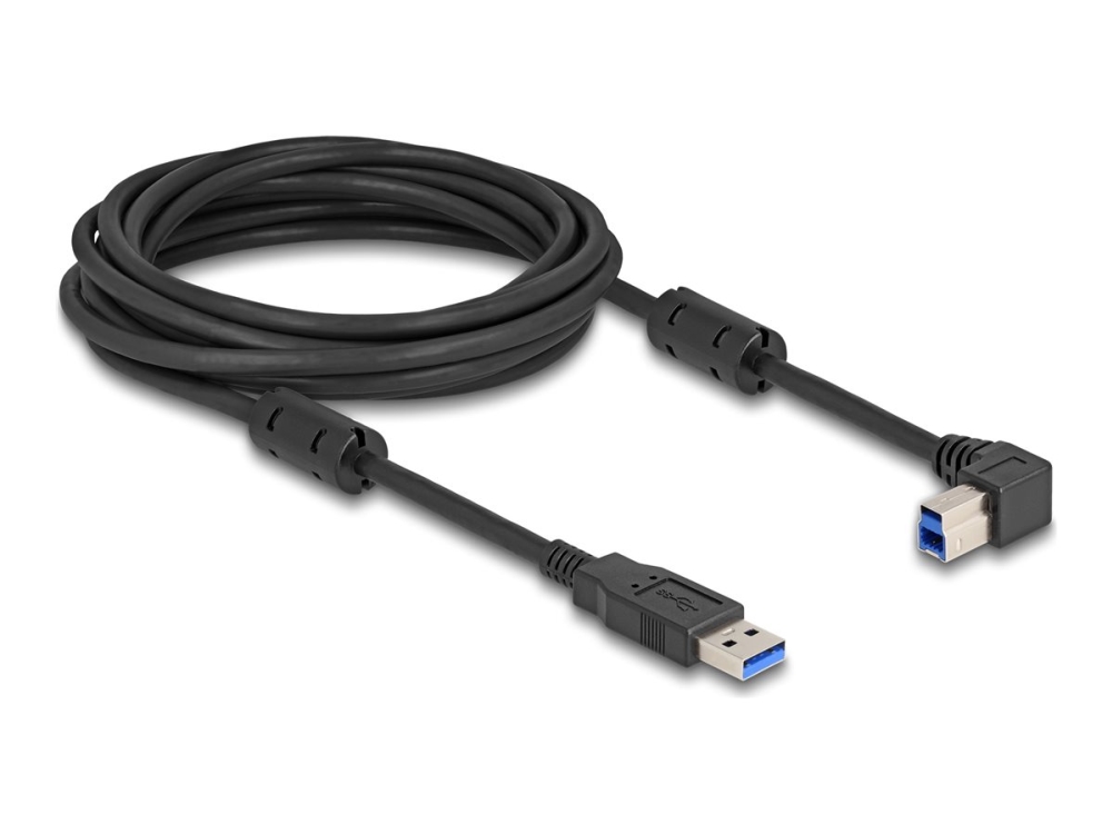 Delock - Usb-Kabel - Usb Type A (Han) Til Usb Type B (Han) Højrevinklet - Usb 3.0 - 5 M - Up To 5 Gbps Data Transfer Rate, Guldbelagte Kontakter - So