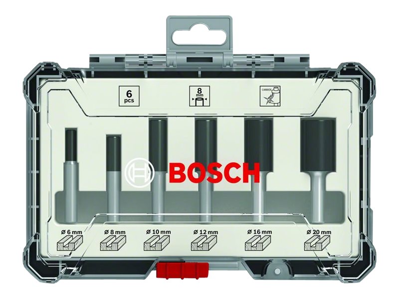 Bosch Overfræsersæt Hm Lige 1/4 6 Dele