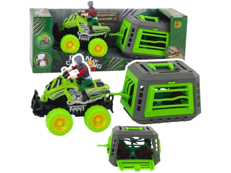 Lean Toys Quad set med førerbur med pterodactyl-dinosaur