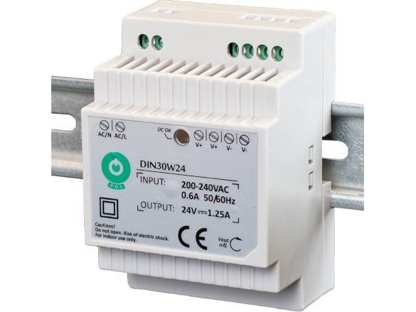DIN30W24 DIN-skenenätaggregat 30W 24V 1,25A | Motorer - spänningsreglering - övervakning etc.  >  Strömförsörjning | GameStuff