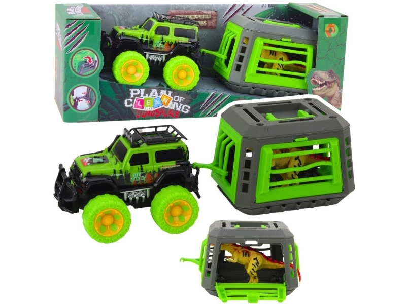 Lean Toys T-Rex Dinosaurier-Käfig-Autobausatz