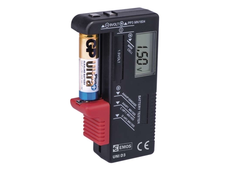 Emos 2203003000, 9v, AA, AAA, C, D, Svart | EL Artiklar - Batteri - Batteritestare & Tillbehör | GameStuff