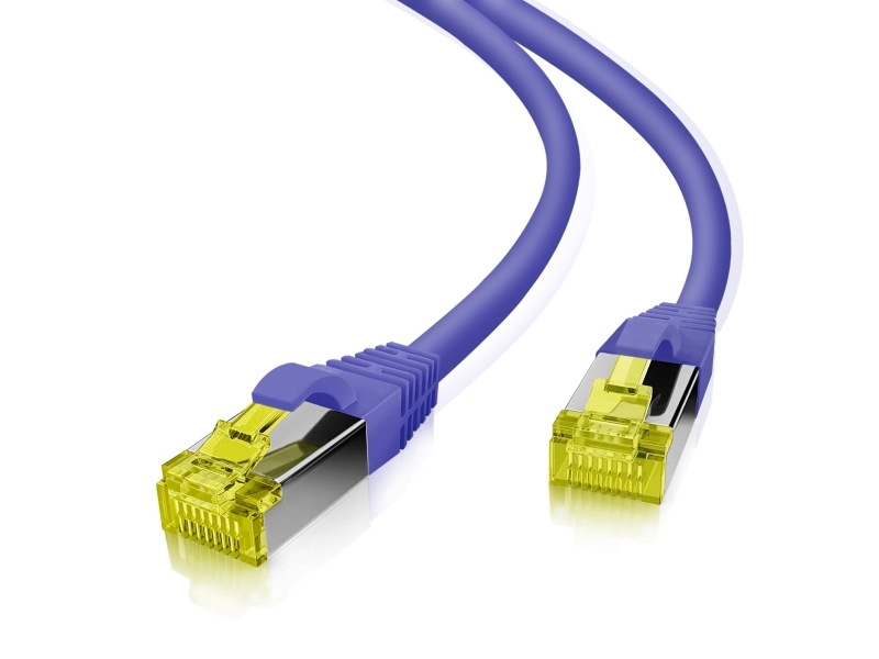Helos 191273, 20 M, Cat6a, S/Ftp (S-Stp), Rj-45, Rj-45, Lilla