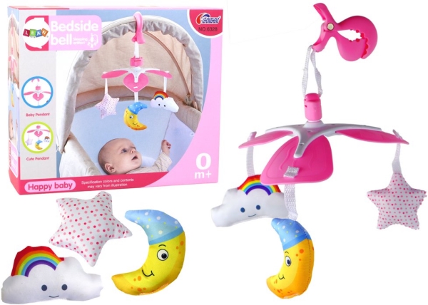 Lean Toys Rožinė Vaikiška Karuselė Su Muzika