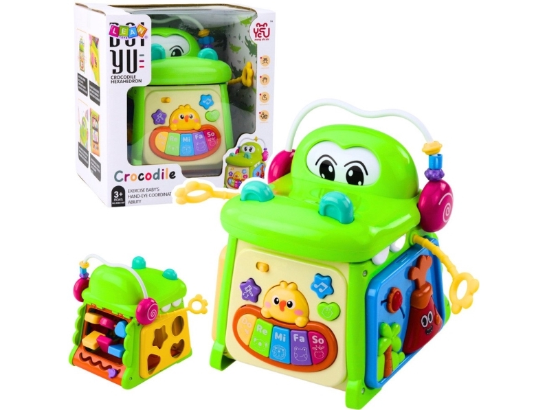 Pedagogisk kub Interaktiv skum sorterare sensorisk krokodil | Skola & Hobby - Festdekorera - Klistermärken | GameStuff