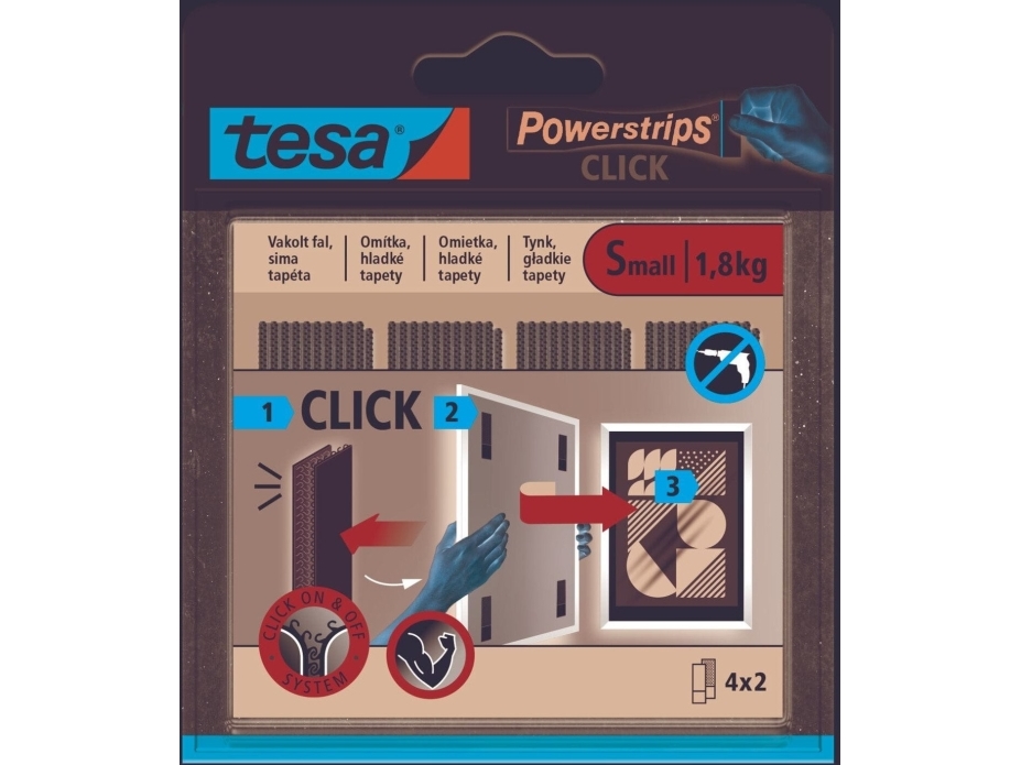 POWERSTRIPS INDRE VELCRO 4 PAR S 60MM:20MM, HVID