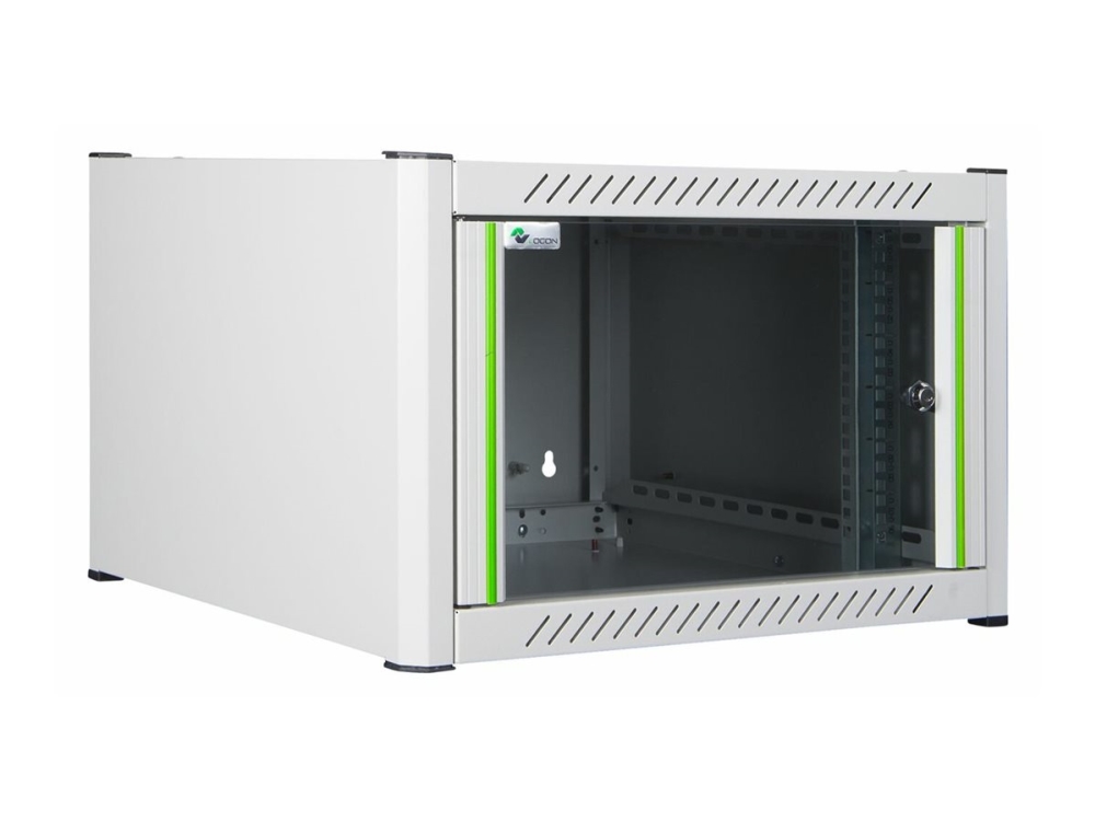 Lanview By Logon - Rack Kabinet - 60 X 56 - Vægmonterbar - Ral 7035, Hvid - 6U - 19"