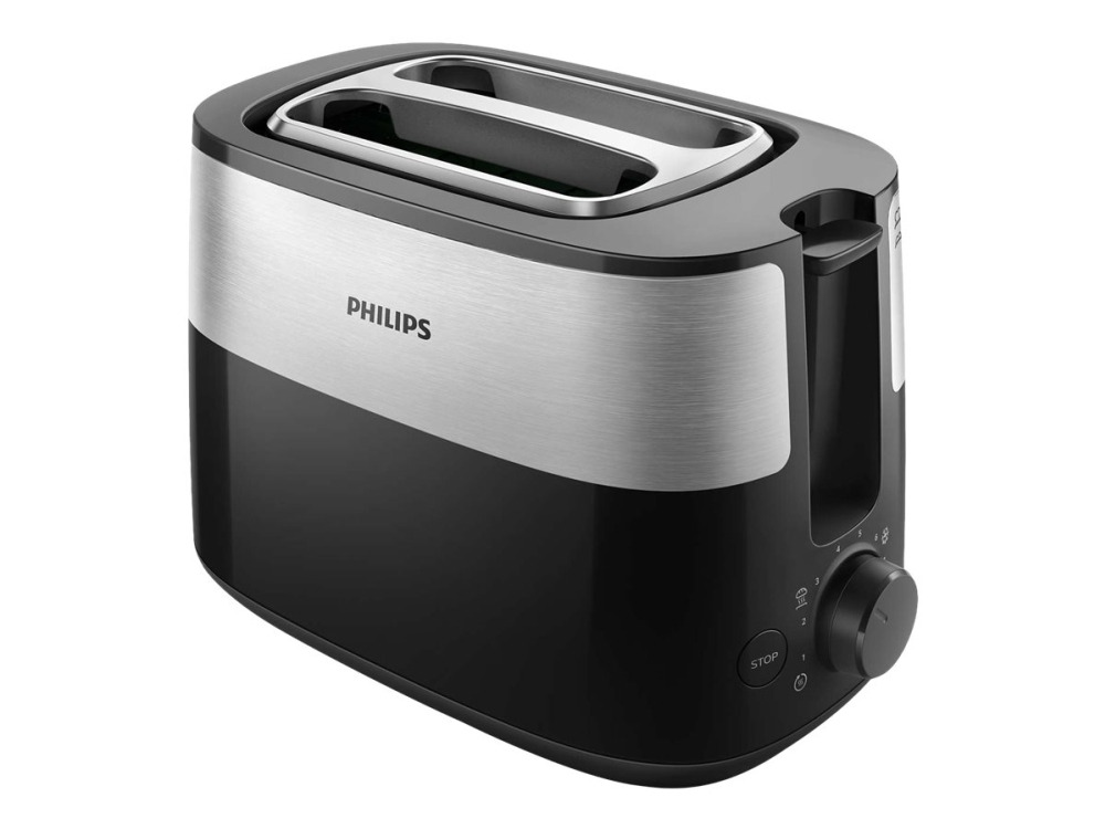 Philips Daily Collection Hd2516 - Brødrister - 2 Skive - 2 Holdere - Sort