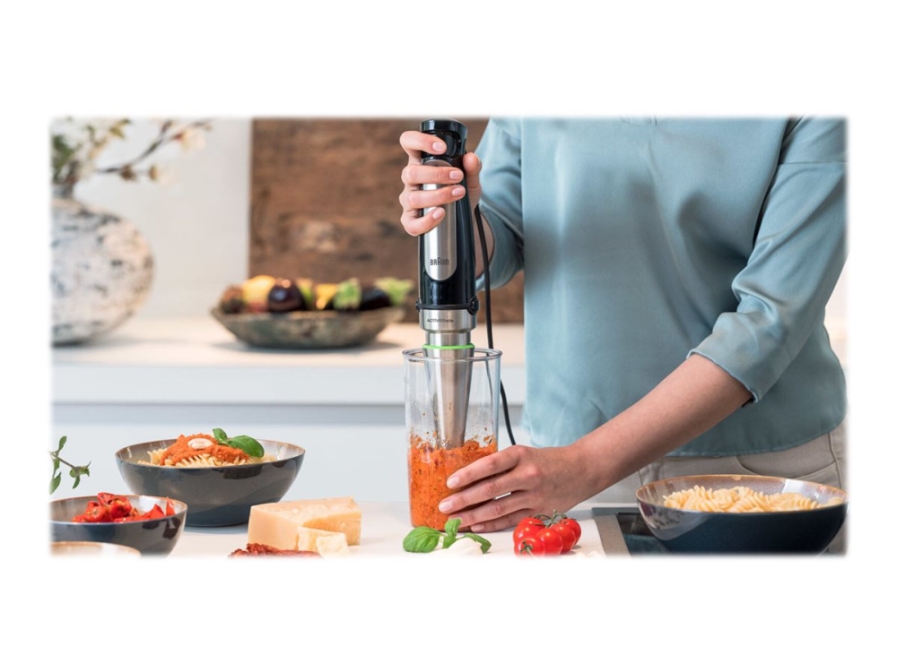 Braun Multiquick 7 Mq 7075X - Stavblender - 1 Kw - Premium Sort/Børstet Rustfrit Stål