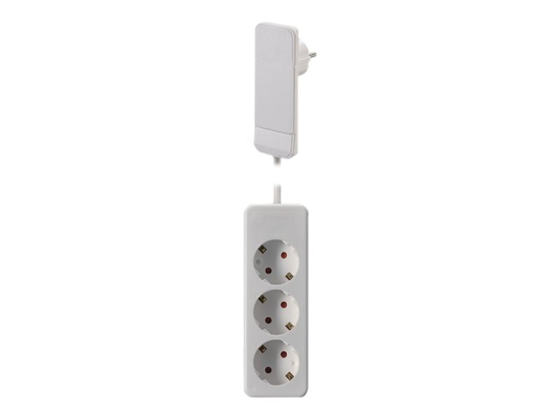 Bachmann Flat Plug - Stikdåse - Input: Power Cee 7/7 - Output-Stikforbindelser: 2 - 1.6 M Ledning - Hvid
