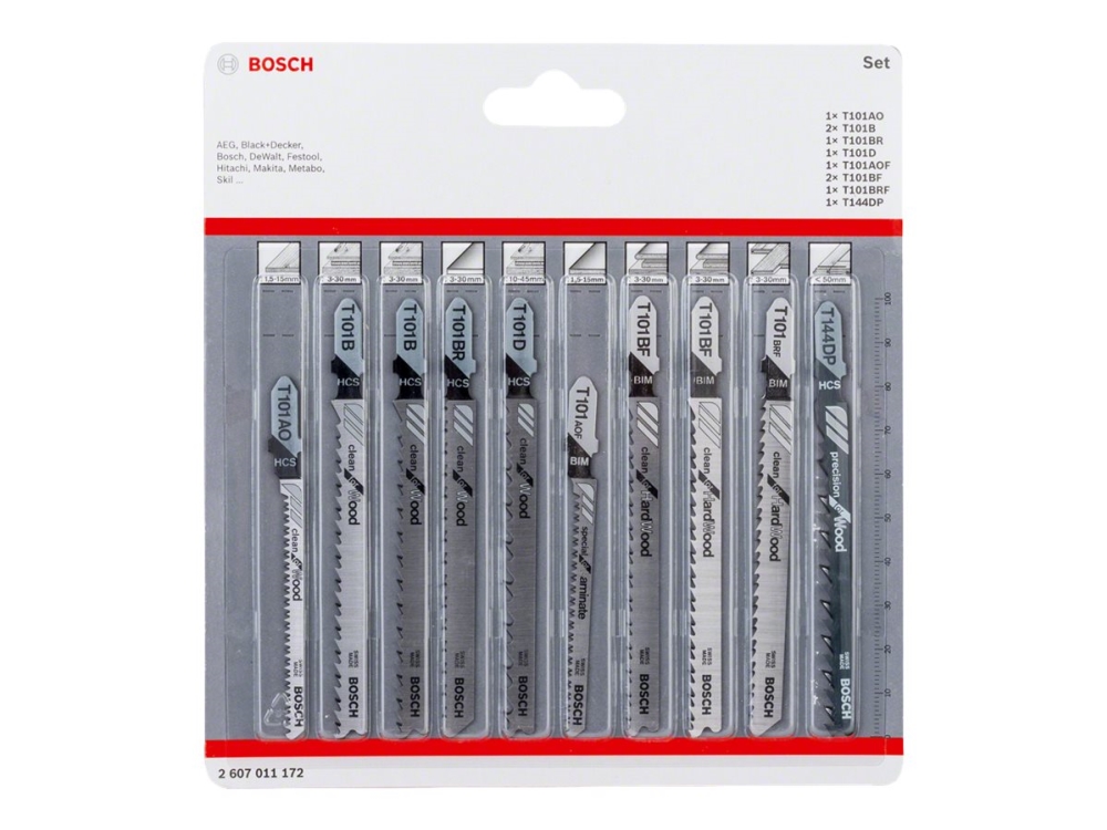 Bosch CHISEL SET WOOD FINE 10Pcs