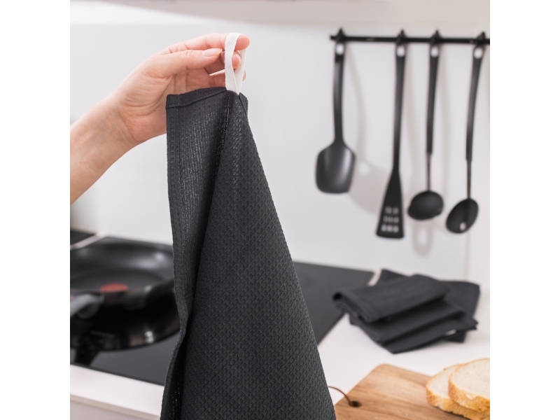 OlsenHome - Våfflade kökshanddukar 50x65cm - 2-pack Magnet Grey | Baby & barn - Textil och kläder - Kökstextilier | GameStuff