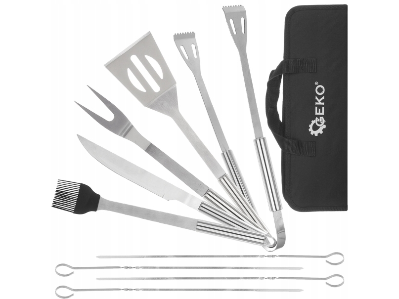 10-delat grillbestickset (12) | Trädgården - Grill tillbehör - Grillredskap | GameStuff