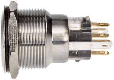 DimasTech Vandalism Button 22mm, Silverline Dot - RGB | Kontroller och termostater för uppvärmning | GameStuff