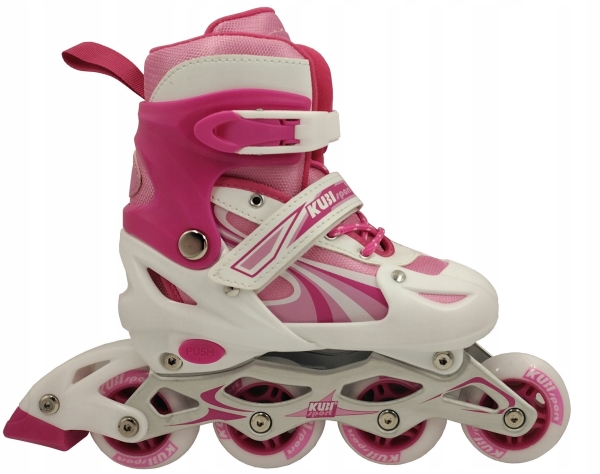 Børneruller justerbare pink KUBISPORT str. 39-42