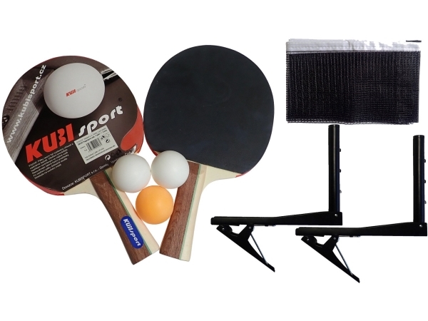 KUBISPORT 3-i-1 bordtennis- og bordtennisboldsæt
