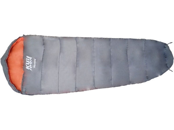 KUBISPORT Lättvikts mumie robust grå Touring sovsäck 210 cm | Utomhus - Camping - Sovsäckar / Mats | GameStuff
