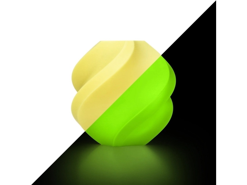Bambu Lab Pla Glow Plastikas 1.75Mm 1Kg – Komplektuojamas Su Daugkartine Rite – Glow Geltona