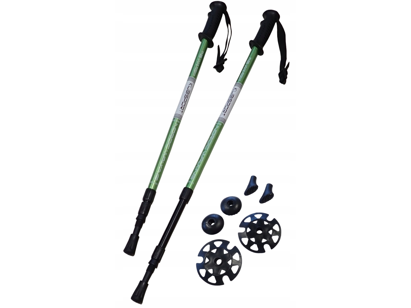 KUBISPORT Sammenklappelige, justerbare Nordic Walking Trekking-stokke 65-135 cm