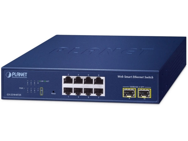 Planet Switch 8-Port 10/100/1000T + 2-Port
