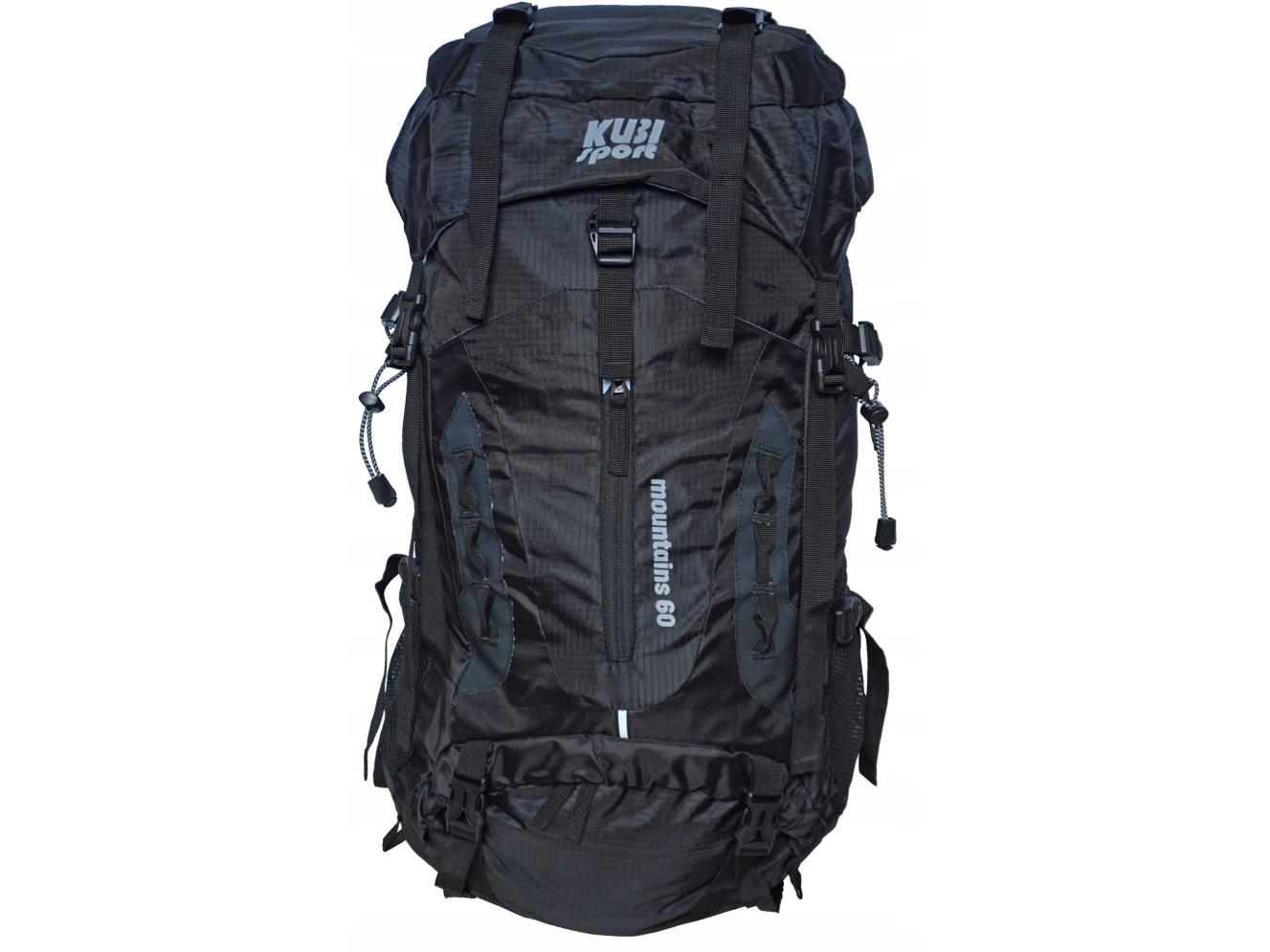 Damen Wanderrucksack Herren Schwarz Geräumig Kubisport 60 L