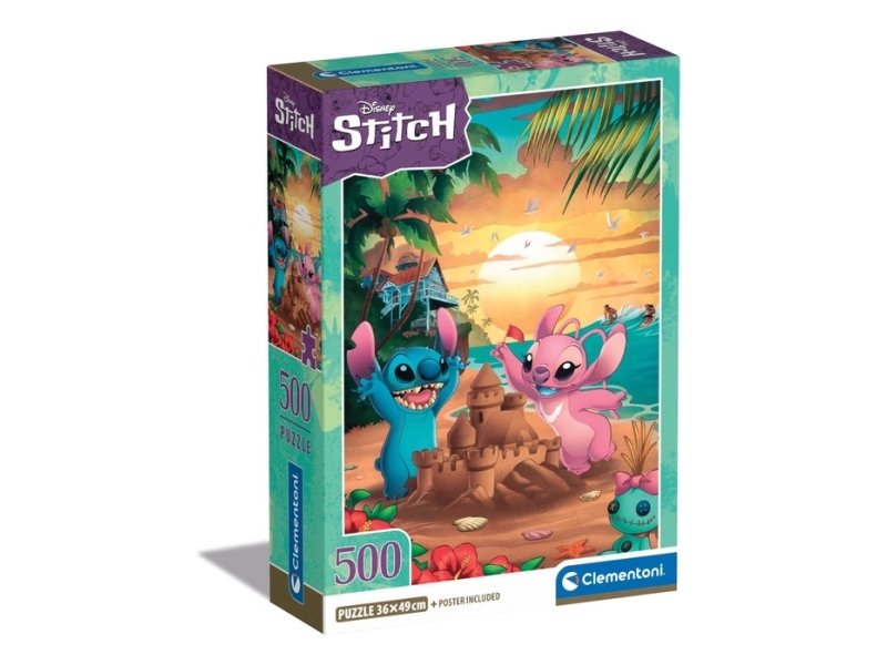 Clementoni Puslespil Hqc Disney Stitch, 500 Brikker