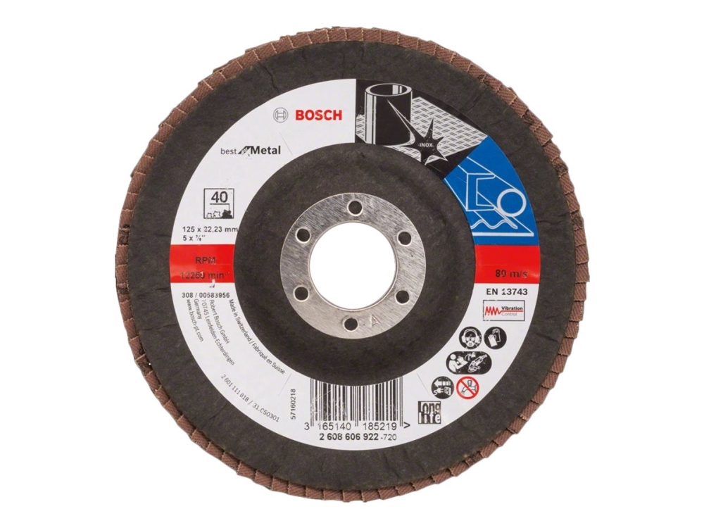 Bosch Accessories 2608606922 Bosch Power Tools Lamelslibeskive Diameter 125 Mm 1 Stk