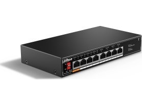 Dahua Technology Poe Sf1008lp, Unmanaged, L2, Fast Ethernet (10/100), Vollduplex, Power Over Ethernet (Poe), Wandmontage