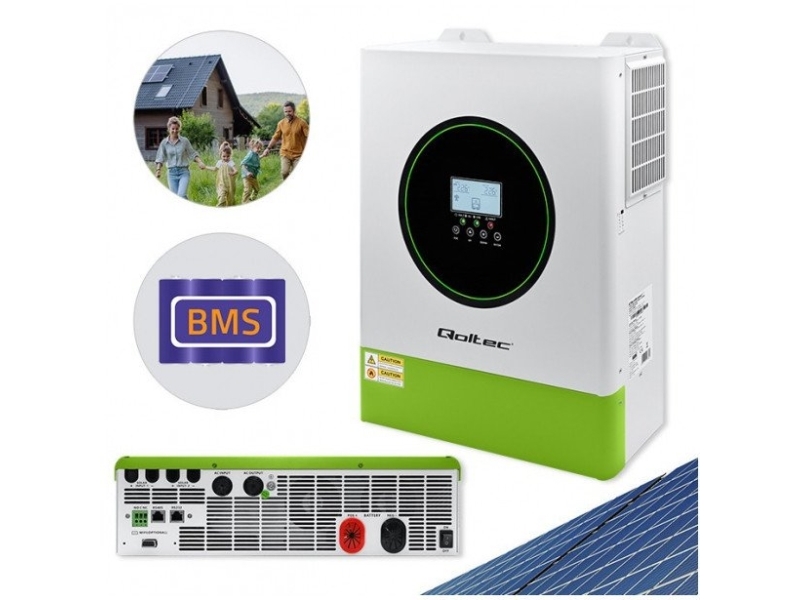 Qoltec Hybrid Off-Grid Solar Inverter 11000W 160A 48V MPPT BMS Sinus Wi-Fi-alternativ Effektfaktor 1.0 | Huset - Solpaneler & batterier - Inverterare | GameStuff