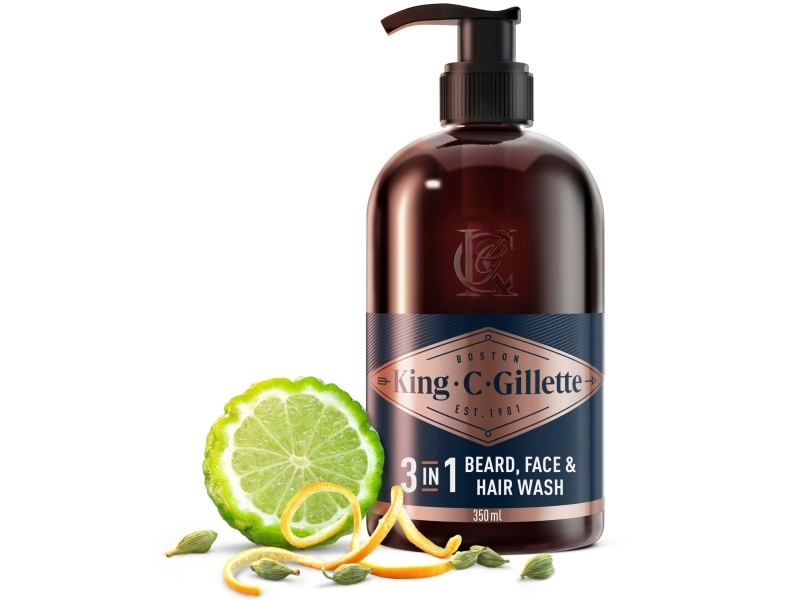 King C Gillette 3-In-1 Beard Wash 350ml