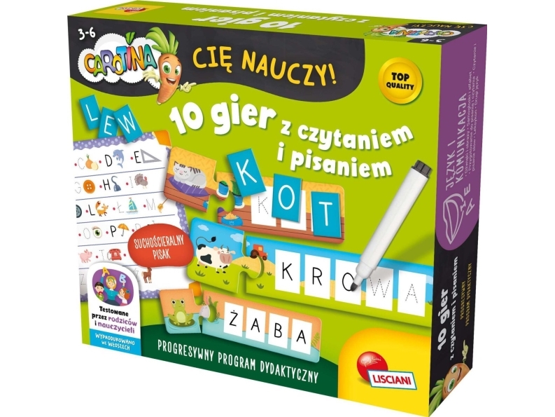 Promo Carotina Wird Dich Lehren! 10 Spiele Zum Lesen Und Schreiben 102839 Lisciani