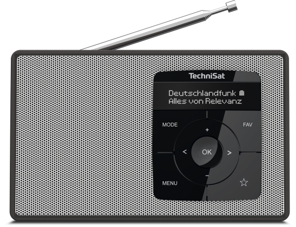 Tischradio Technisat Digitradio 2 Dab+, Fm Wake-Up-Funktion Schwarz/Weiß