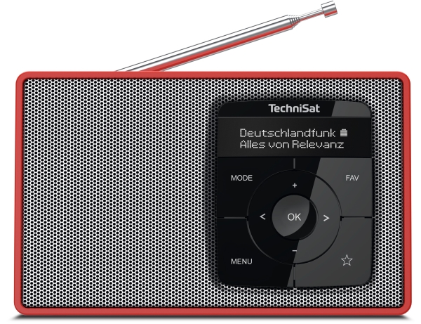 Tischradio Technisat Digitradio 2 Dab+, Fm Wake-Up Funktion Rot-Silber