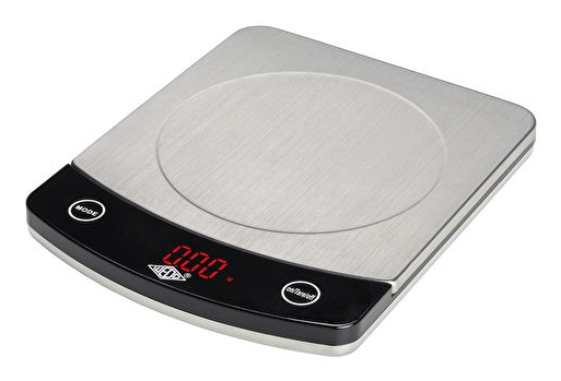 WEDO elektronisk universalvægt Profi Steel | bæreevne 10 kg | farve sølv/sort | LCD-display | 1 stk (48 110054)