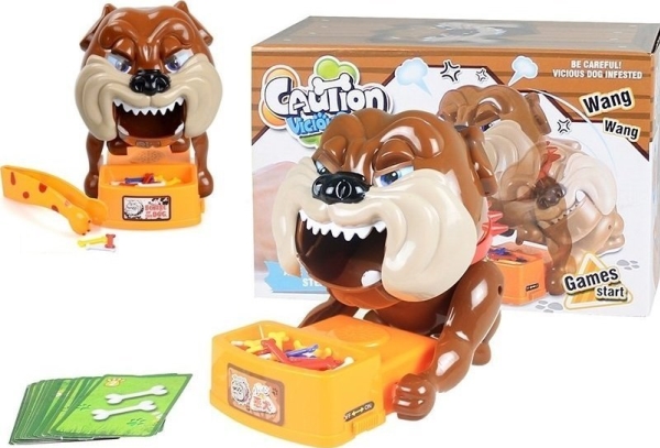 Leantoys Bad Dog Battery Play Bulldog Brown Lean Toys
