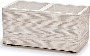 Sodo vazonas 57 x 28,8 x 29 cm Madera Case ECO Wood baltas PROSPERPLAST