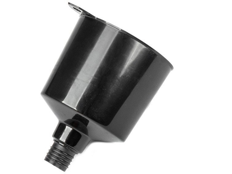 AMiO plastiktragt sort universal til brændstof/væsker/vand oval 12 cm AMIO-04043