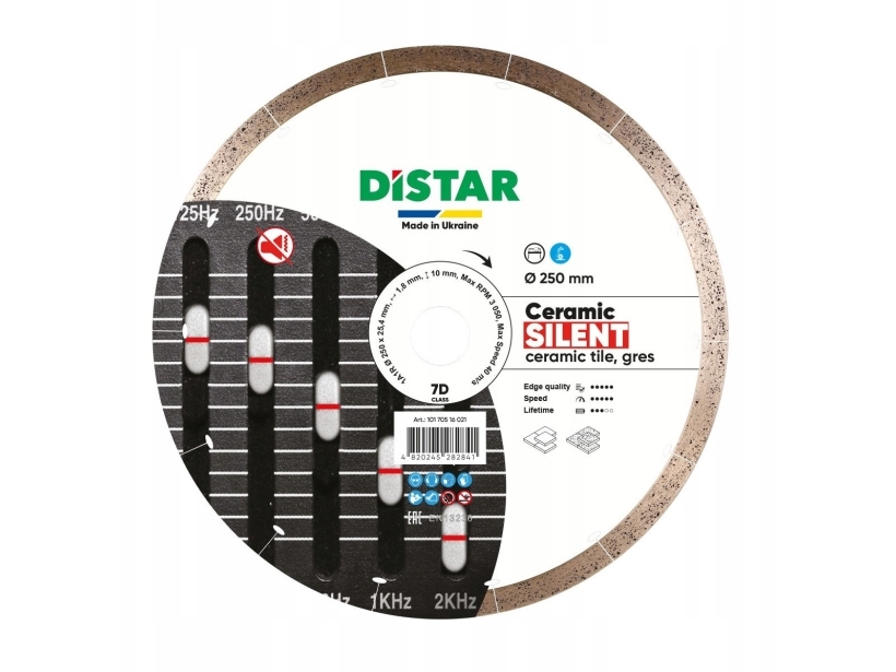 Distar Diamond Blade Ceramic Silent 250 X 1.8 X 10 X 25.4