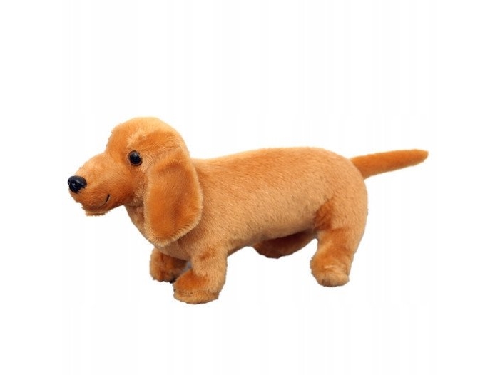 Leantoys Plysj Bamse Hund Gravhund Lys Brun 25 Cm